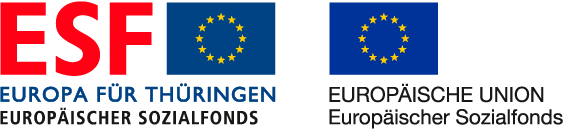 Gefördert durch den Freistaat Thüringen aus Mitteln des Europäischen Sozialfonds